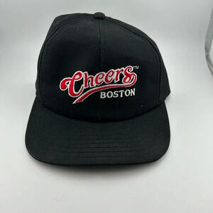 Cheers Boston One Size Fits Most Made in USA adjustable blk ball cap hat unisex